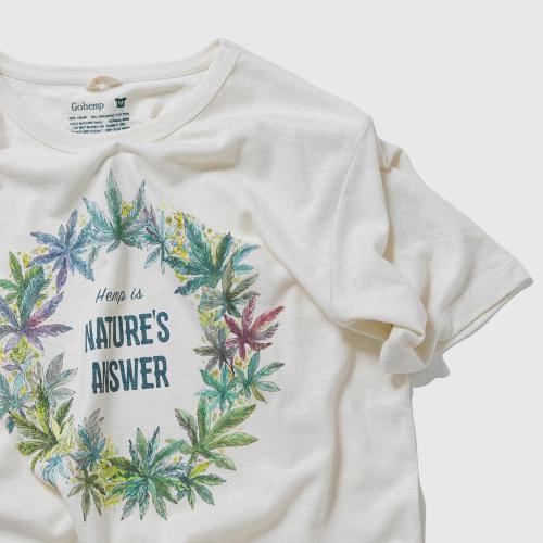 "HEMP LEAF WREATH" BASIC SHORT SLEEVE TEE