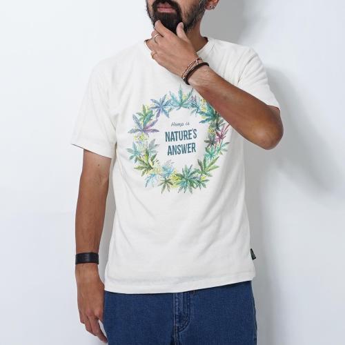 "HEMP LEAF WREATH" BASIC SHORT SLEEVE TEE