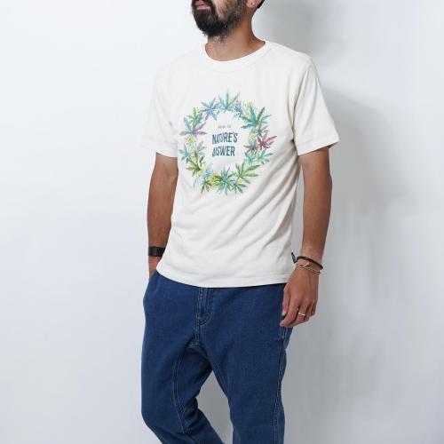 "HEMP LEAF WREATH" BASIC SHORT SLEEVE TEE