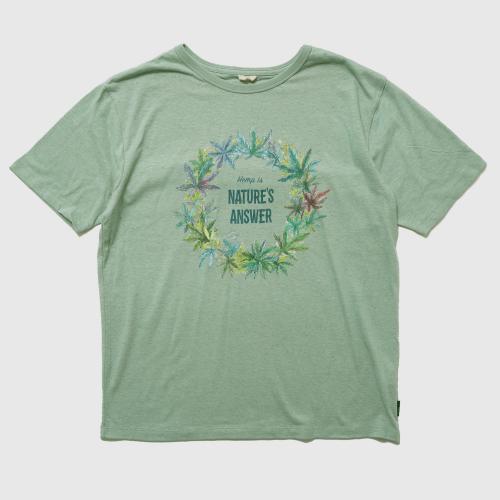 "HEMP LEAF WREATH" BASIC SHORT SLEEVE TEE