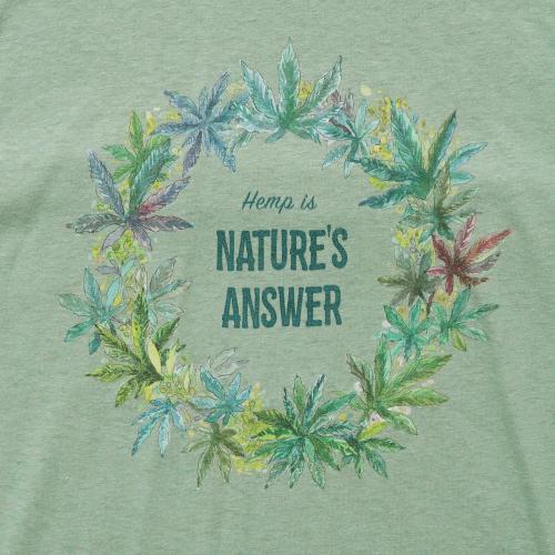 "HEMP LEAF WREATH" BASIC SHORT SLEEVE TEE