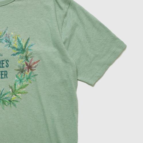 "HEMP LEAF WREATH" BASIC SHORT SLEEVE TEE