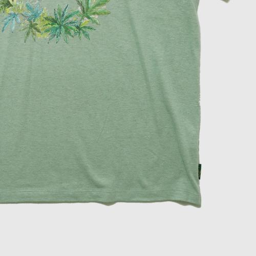 "HEMP LEAF WREATH" BASIC SHORT SLEEVE TEE