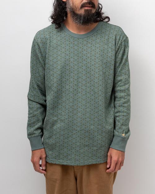 BASIC LONG SLEEVE TEE / LEAF PRINT