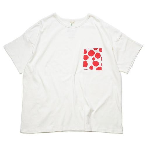 GOHEMP×Chocolat／DOT HIRAGANA WIDE PK TEE