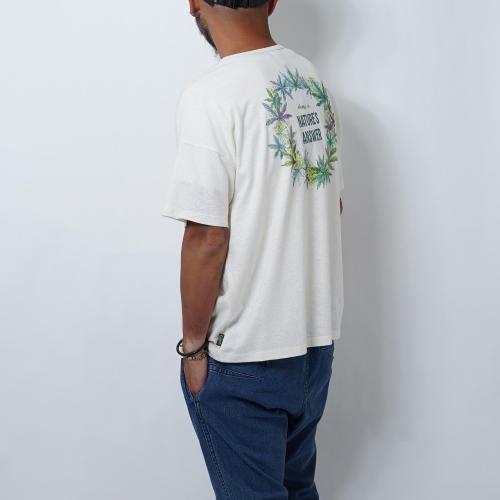 "HEMP LEAF WREATH" WIDE POCKET TEE