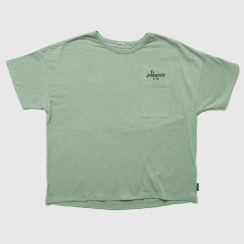 "HEMP LEAF WREATH" WIDE POCKET TEE