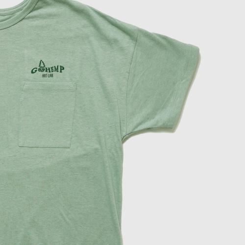 "HEMP LEAF WREATH" WIDE POCKET TEE