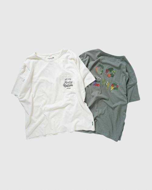 VEGE & HERB LOGO WIDE POCKET TEE