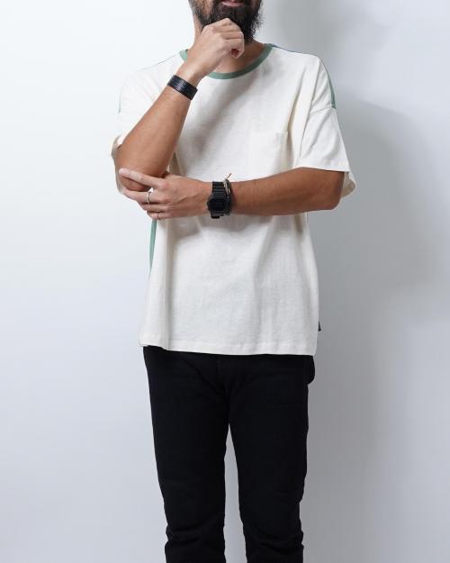 WIDE PK TEE / STRIPE PATCHWORK