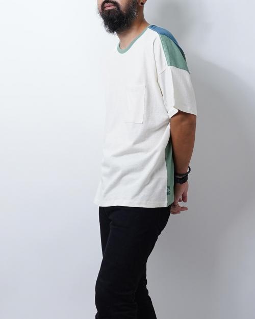 WIDE PK TEE / STRIPE PATCHWORK