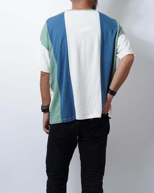 WIDE PK TEE / STRIPE PATCHWORK