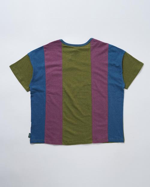 WIDE PK TEE / STRIPE PATCHWORK