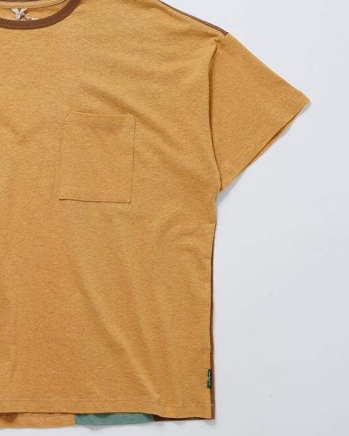 WIDE PK TEE / STRIPE PATCHWORK