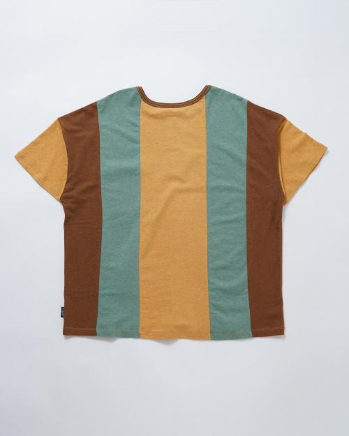 WIDE PK TEE / STRIPE PATCHWORK