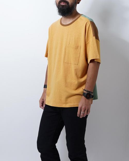 WIDE PK TEE / STRIPE PATCHWORK