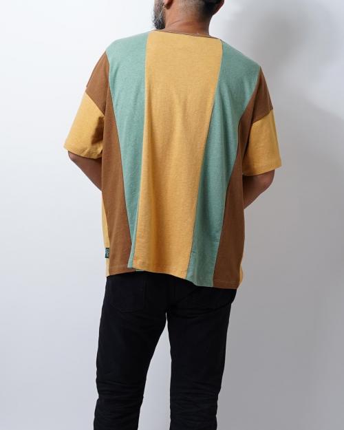 WIDE PK TEE / STRIPE PATCHWORK