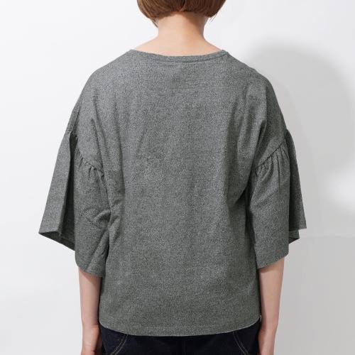 SWING SLEEVE TEE／H/C JERSEY（BLACK HEATHER）