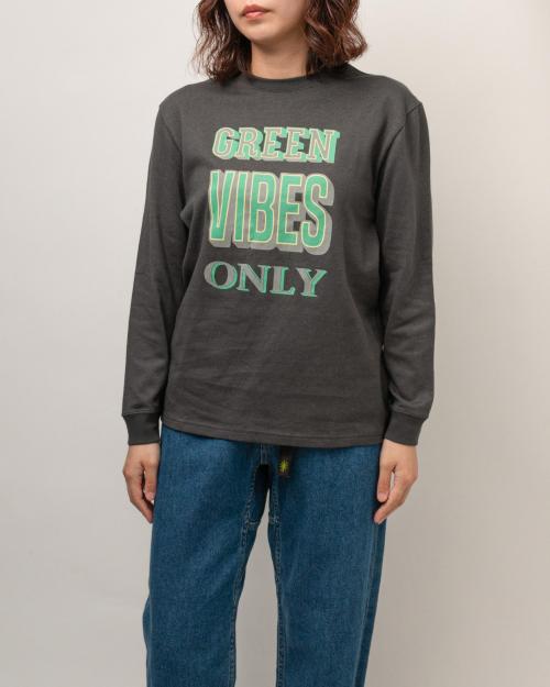 GREEN VIBES ONLY LONG SLEEVE TEE