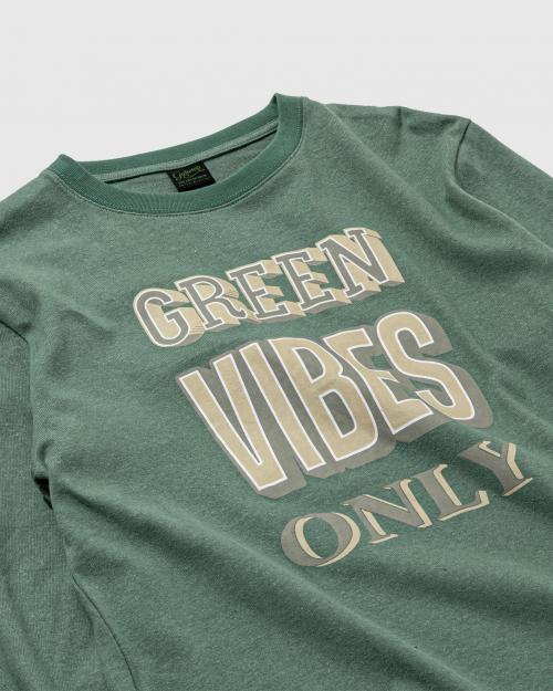 GREEN VIBES ONLY LONG SLEEVE TEE