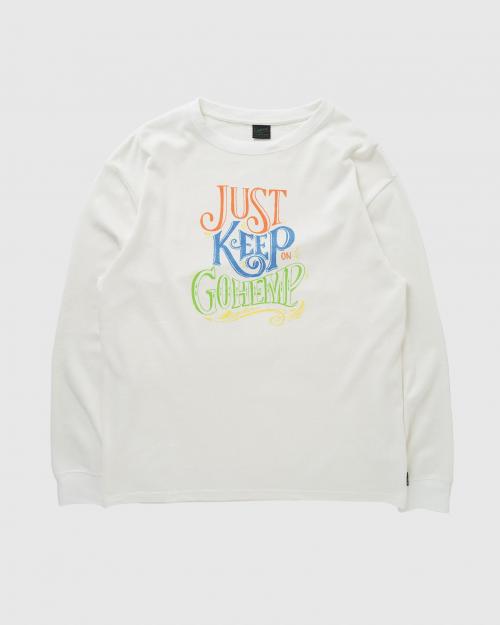 JUST KEEP ON GOHEMP LONG SLEEVE TEE