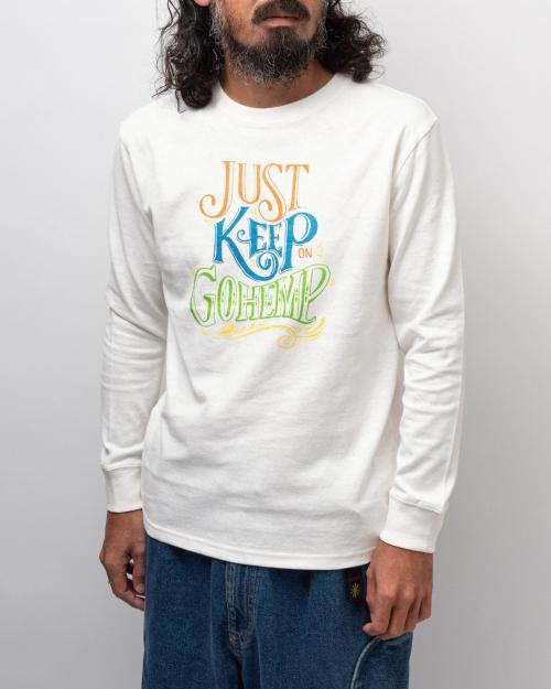 JUST KEEP ON GOHEMP LONG SLEEVE TEE