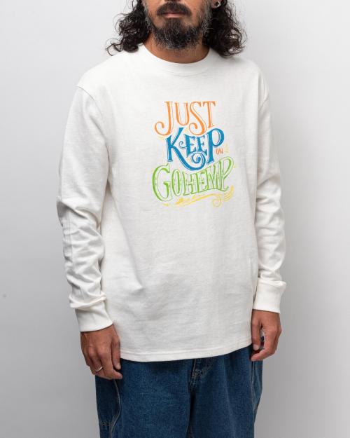 JUST KEEP ON GOHEMP LONG SLEEVE TEE