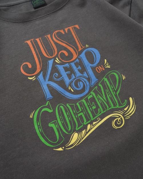 JUST KEEP ON GOHEMP LONG SLEEVE TEE