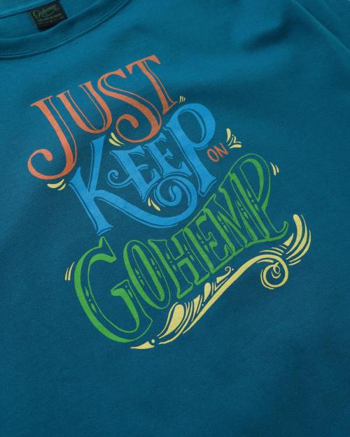 JUST KEEP ON GOHEMP LONG SLEEVE TEE