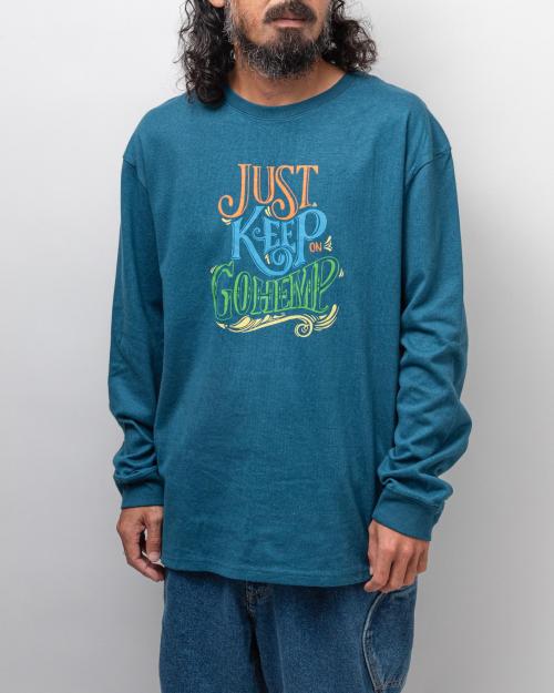 JUST KEEP ON GOHEMP LONG SLEEVE TEE