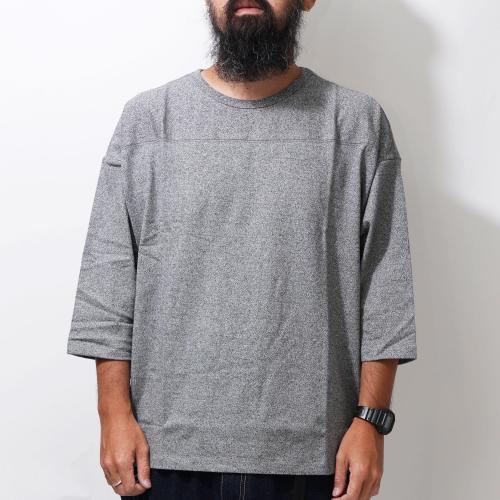 WIDE FOOTBALL TEE／H/C JERSEY（BLACK HEATHER）