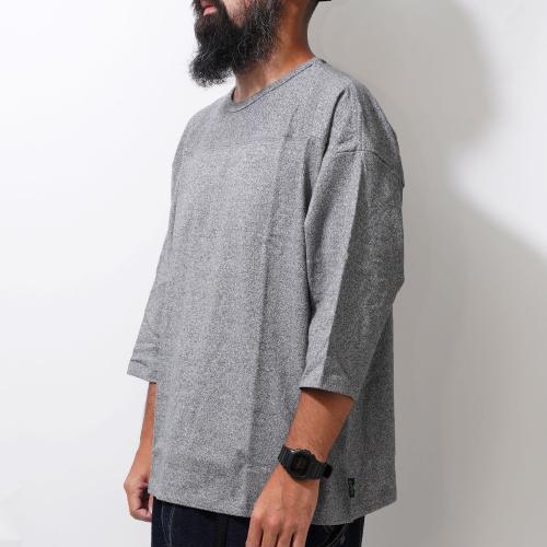 WIDE FOOTBALL TEE／H/C JERSEY（BLACK HEATHER）