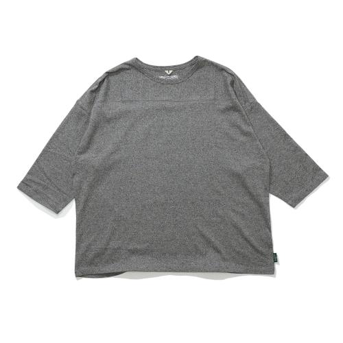 WIDE FOOTBALL TEE／H/C JERSEY（BLACK HEATHER）