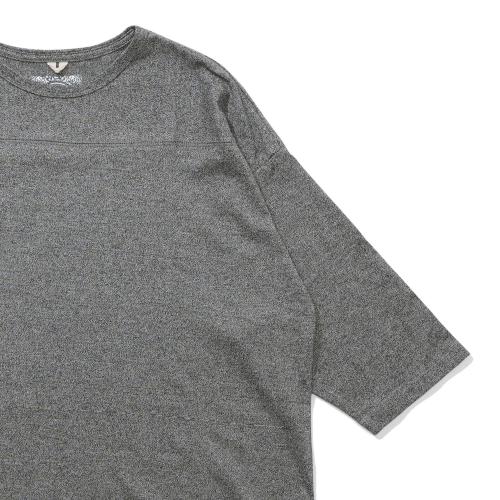 WIDE FOOTBALL TEE／H/C JERSEY（BLACK HEATHER）