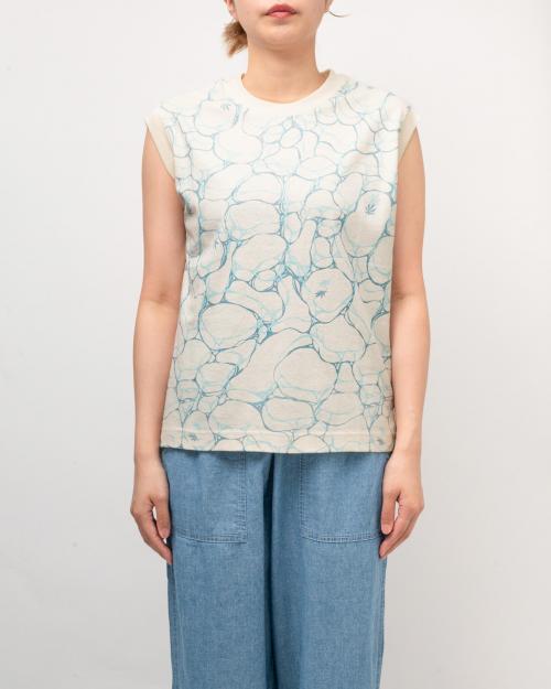 NO SLEEVE SLIT TEE