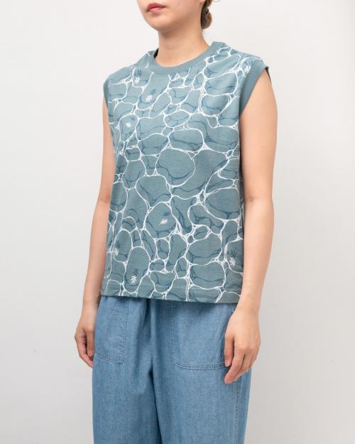 NO SLEEVE SLIT TEE
