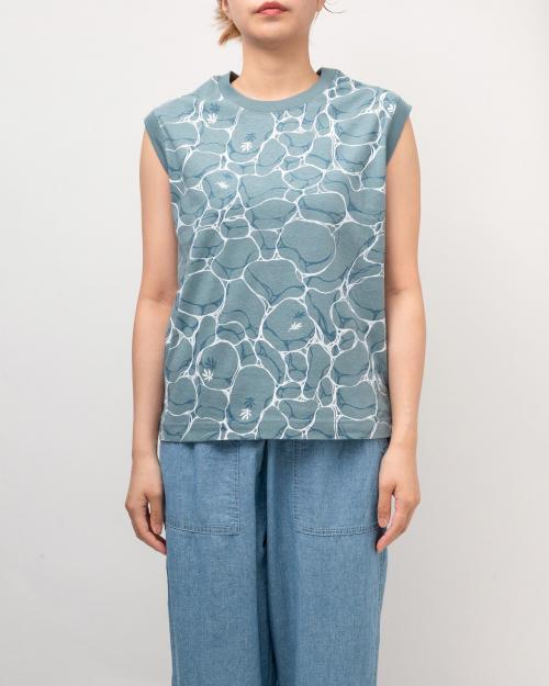 NO SLEEVE SLIT TEE