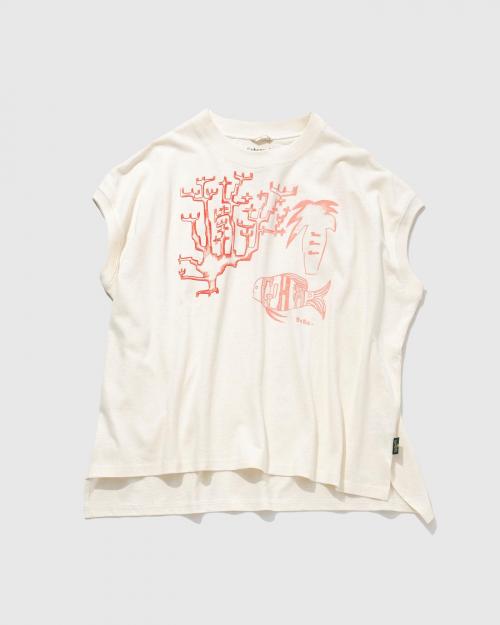 Hello!慶良間の珊瑚 HONEY SLEEVE-LES TEE
