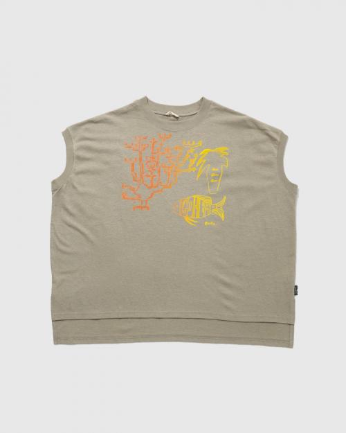 Hello!慶良間の珊瑚 HONEY SLEEVE-LES TEE