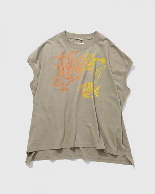 Hello!慶良間の珊瑚 HONEY SLEEVE-LES TEE