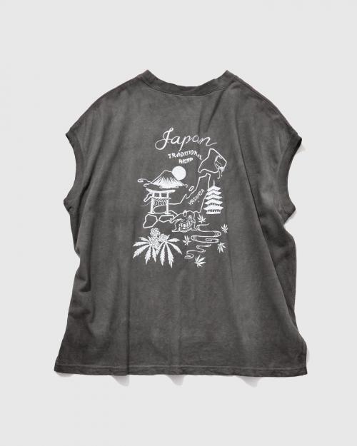 JAPAN TRADITIONAL HEMP HONEY SLEEVE-LES TEE