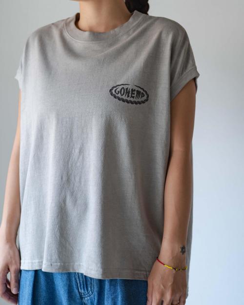 JAPAN TRADITIONAL HEMP HONEY SLEEVE-LES TEE