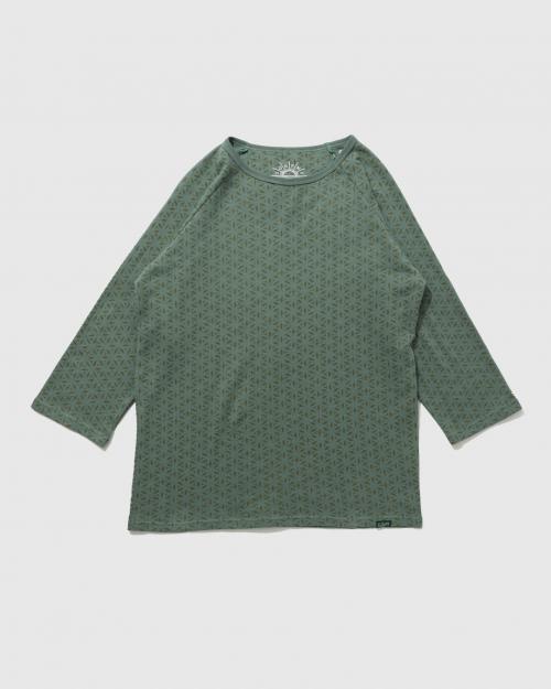 BASE BALL SLEEVE CREW / LEAF PRINT