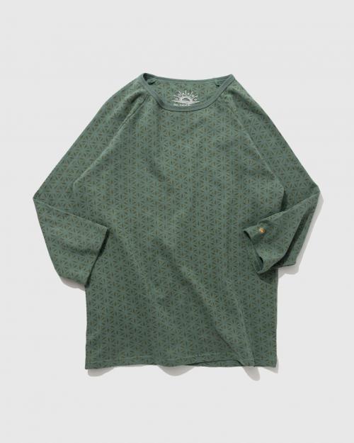 BASE BALL SLEEVE CREW / LEAF PRINT