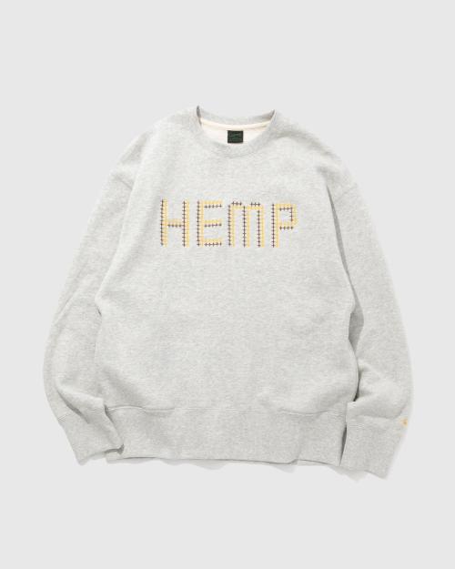 CROSS STITCH HEMP CREW SWEAT