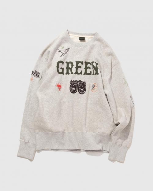 GREEN CREW SWEAT