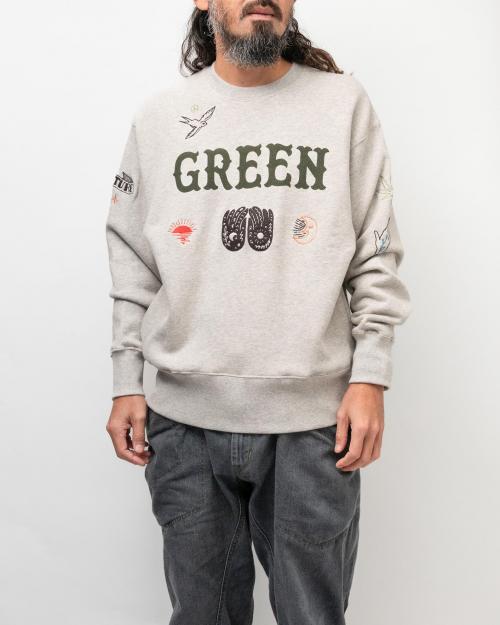 GREEN CREW SWEAT