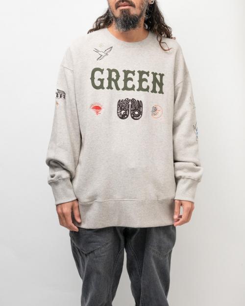 GREEN CREW SWEAT