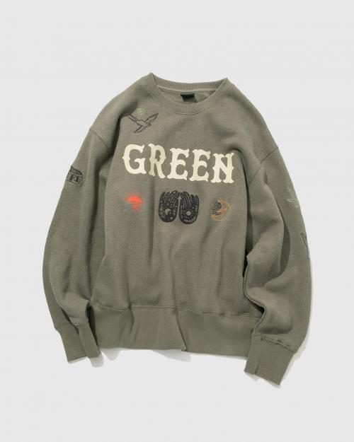 GREEN CREW SWEAT