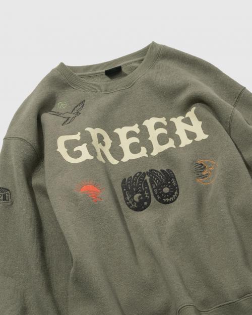 GREEN CREW SWEAT